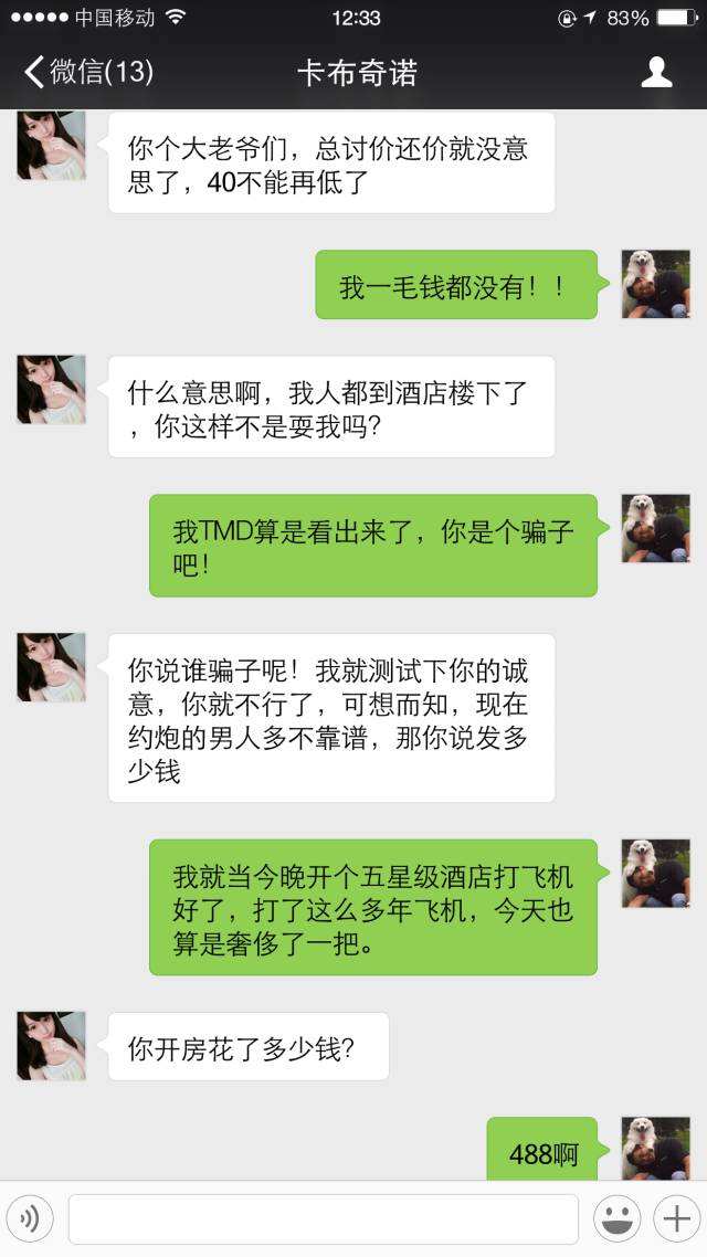 包含在网上泡妞的聊天记录的词条