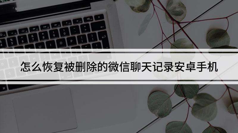 微信怎么恢复聊天记录安桌(安卓怎么把微信聊天记录恢复)