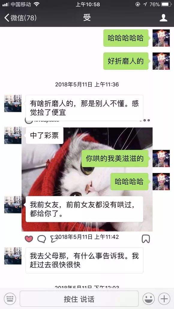 包含网恋到奔现的聊天记录全过程的词条