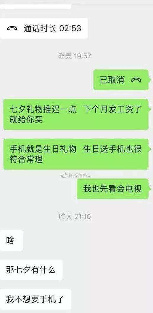 关于给女朋友的钱赠与聊天记录的信息