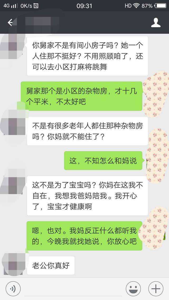 老公帮婆婆气走聊天记录(老公和婆婆聊天记录)